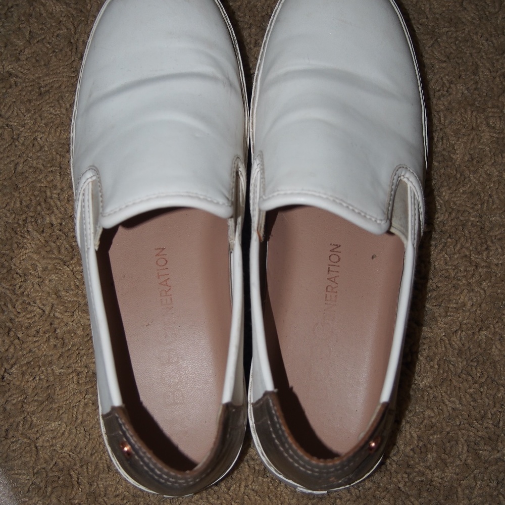 BCBG White Platform Sneakers